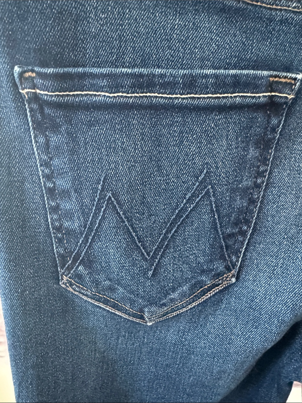 Mother- Women's Dark Blue High-Rise Straight Jeans -Taking chances - Picture 5 of 5
